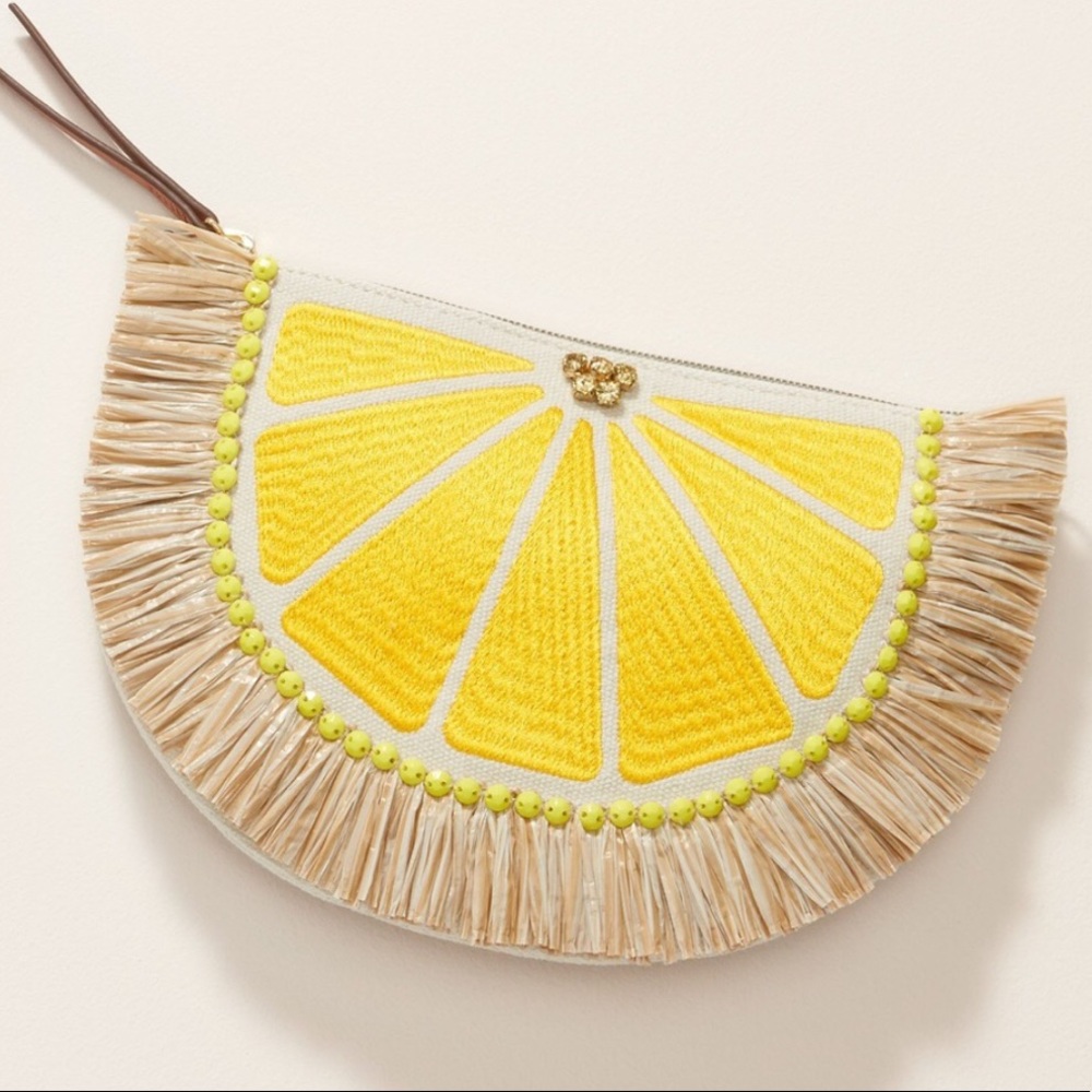 Stella & Dot | Summer Fresh! 🍋LTD EDITION Raffia🍋Lemon Clutch - Picture 7 of 11